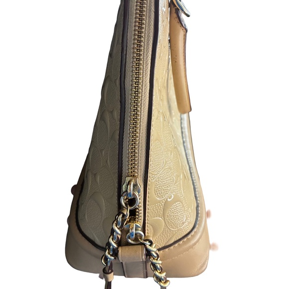 Coach Sierra Satchel F27598 Nude/Tan Patent Leather – Fair Condition - Picture 13 of 13